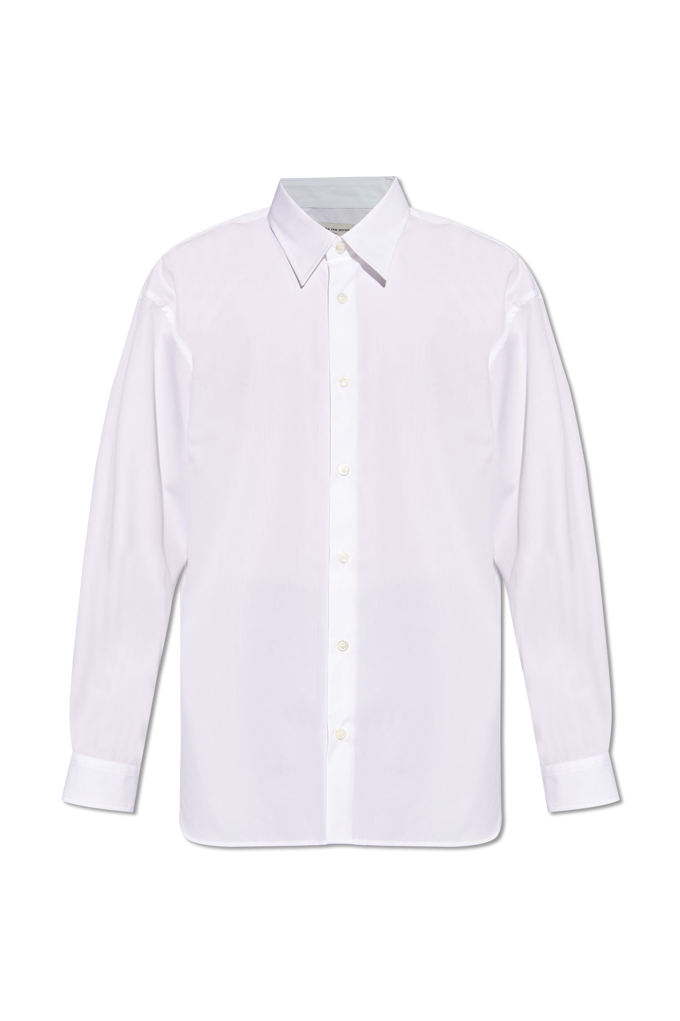 DRIES VAN NOTEN 長袖ハフシッフシャツ 207161148 509 DRIES VAN NOTEN ロングライン シャツ | ホワイト | FARFETCH JP